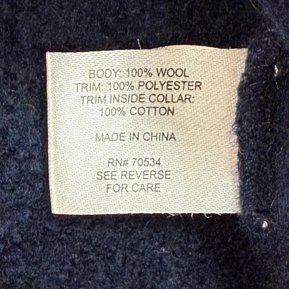 Orvis Boys Large Sweater Navy Red Collar Elbow Patches Outdoors